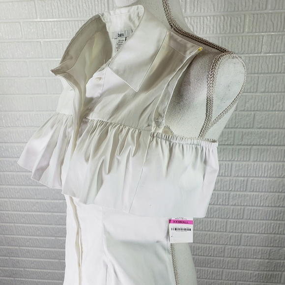 Bar III Tops - Bar III Blouse Cold Shoulder White